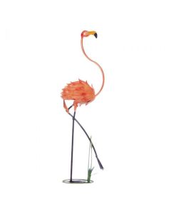 STANDING FLAMINGO GARDEN DECOR