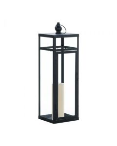 LARGE BLACK DRAMATIC GEOMETRY LANTERN