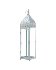 LARGE SILVER MOROCCAN STYLE LANTERN